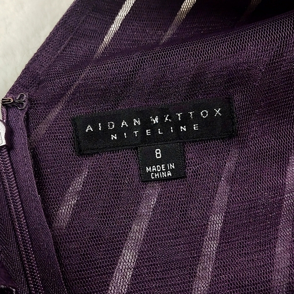 Adian Mattox Purple Cocktail Dress - Picture 2 of 15